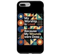 Custodia per iPhone 7 Plus/8 Plus Astratto Moderno Cristiano Geometrico Il mio culto è forte