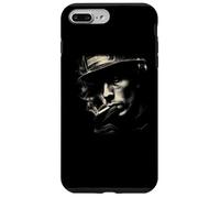 Custodia per iPhone 7 Plus/8 Plus Astratto Uomo Anziano Fumo Profilo Minimal Line