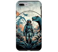 Custodia per iPhone 7 Plus/8 Plus Astronauta che esporrà il pianeta nell'era dei dinosauri Trippy Fantasy anni '60