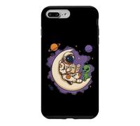 Custodia per iPhone 7 Plus/8 Plus Astronauta che legge Alien Moon Cosmic Tales Space Art
