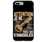 Custodia per iPhone 7 Plus/8 Plus ATTENTION JE NE PARLE QUE D'IMMOBILIER Immobiliare