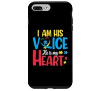 Custodia per iPhone 7 Plus/8 Plus Autismo Mamma Io sono la sua voce Lui è il mio cuore Consapevolezza dell"autismo
