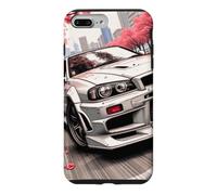 Custodia per iPhone 7 Plus/8 Plus Auto da corsa JDM Drift vintage Tokyo Sakura Flower Blossom Art