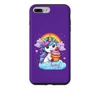 Custodia per iPhone 7 Plus/8 Plus Avery - Unicorno personalizzato con cupcake, colore: viola