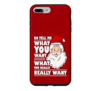 Custodia per iPhone 7 Plus/8 Plus Babbo Natale Dimmi cosa vuoi Natale divertente