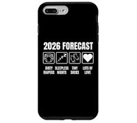 Custodia per iPhone 7 Plus/8 Plus Baby Coming Soon 2026 Forecast Baby Shower Funny New Dad Mom