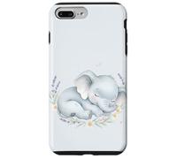 Custodia per iPhone 7 Plus/8 Plus Baby Elephant Carino Animale Floreale Acquerello