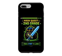Custodia per iPhone 7 Plus/8 Plus Back to School Main Quest 2nd Grade Videogioco di seconda elementare