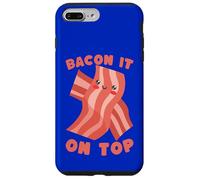Custodia per iPhone 7 Plus/8 Plus Bacon It On Top - Divertente buongustaio Kawaii per amanti del bacon