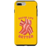 Custodia per iPhone 7 Plus/8 Plus Bacon Life Better Kawaii Carino Divertente