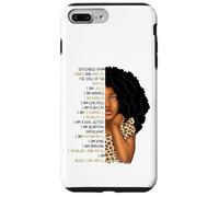 Custodia per iPhone 7 Plus/8 Plus Bambini Black Pride Girls I Am Black Girl Magic Cheetah Leopard