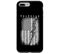 Custodia per iPhone 7 Plus/8 Plus Bandiera americana vichinga vintage USA rune Lightning Valhalla