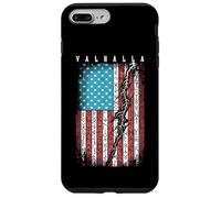 Custodia per iPhone 7 Plus/8 Plus Bandiera americana vichinga vintage USA rune Lightning Valhalla