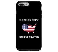 Custodia per iPhone 7 Plus/8 Plus Bandiera degli Stati Uniti d'America in difficoltà Kansas City Pride