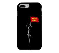 Custodia per iPhone 7 Plus/8 Plus Bandiera della Normandia, Leoni Gialli, Uomo Donna Normandia, Francia
