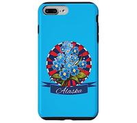 Custodia per iPhone 7 Plus/8 Plus Bandiera dell'Alaska Alpine Forget Me Not Patriotic Proud Alaska USA