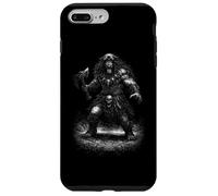 Custodia per iPhone 7 Plus/8 Plus Barbaro teschio guerriero design vintage anni '90 Washout
