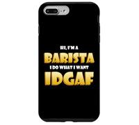 Custodia per iPhone 7 Plus/8 Plus Barista IDGAF Meme Cute Occupation Drip Coffee Shop Baristas