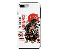 Custodia per iPhone 7 Plus/8 Plus Bassotto nero e marrone chiaro basso profilo alto impatto