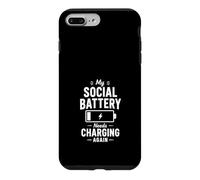 Custodia per iPhone 7 Plus/8 Plus Batteria Sociale Ricarica Umorismo Introverso