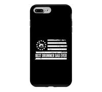 Custodia per iPhone 7 Plus/8 Plus Batterista, gruppo musicale, bandiera americana, patriottica, retrò