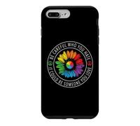 Custodia per iPhone 7 Plus/8 Plus Be Careful Who You Hate Rainbow Sunflower Gay LGBT Pride