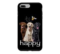 Custodia per iPhone 7 Plus/8 Plus Be Happy Inspirational Labrador Retriever Dorato Nero Marrone