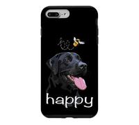 Custodia per iPhone 7 Plus/8 Plus Be Happy Inspirational Labrador Retriever Nero Laboratorio Cane Mamma