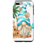 Custodia per iPhone 7 Plus/8 Plus Beach Lover With Flip Flops And Sand Castle Funny Gnome