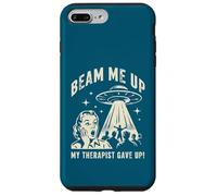 Custodia per iPhone 7 Plus/8 Plus Beam Me Up My Therapist ha rinunciato divertente UFO anni '50 retrò