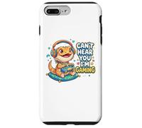 Custodia per iPhone 7 Plus/8 Plus Bearded Dragon Gaming Reptiles Can't Hear You I'm Gaming