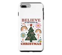 Custodia per iPhone 7 Plus/8 Plus Believe In The Magic Of Christmas Retro Groovy Vintage Xmas