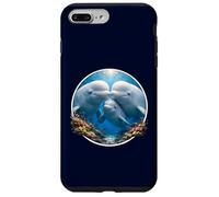 Custodia per iPhone 7 Plus/8 Plus Belugawal osservatore delle balene unicorno dei mari balena famiglia oceano