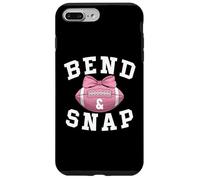 Custodia per iPhone 7 Plus/8 Plus Bend and Snap Football Game Day Pink Football Coquette Bow