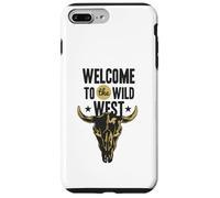 Custodia per iPhone 7 Plus/8 Plus Benvenuti al Wild West Bull Skull Vintage Western Logo