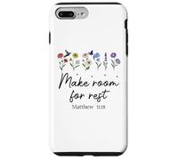 Custodia per iPhone 7 Plus/8 Plus Bible Verse Matthew 11 28 Make Room for Rest Trust God Jesus