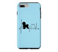 Custodia per iPhone 7 Plus/8 Plus Bichon Frise Heartbeat ECG Pulse Dog Love Proprietario dell'animale domestico