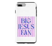 Custodia per iPhone 7 Plus/8 Plus Big Jesus Fan Donne Regali Religiosi A Strisce Preppy Christian