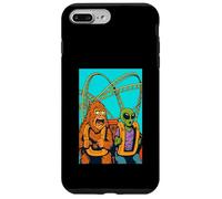 Custodia per iPhone 7 Plus/8 Plus Bigfoot e Alien Riding Roller Coaster Parco a tema di divertimenti