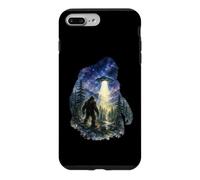 Custodia per iPhone 7 Plus/8 Plus Bigfoot Sasquatch Alien UFO Rapimento Montagna Foresta Notte
