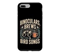 Custodia per iPhone 7 Plus/8 Plus Binoculars Brews Bird Songs Birdwatching Caffè Retrò