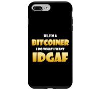 Custodia per iPhone 7 Plus/8 Plus Bitcoin IDGAF Meme Cute Blockchain Costume BTC Bitcoiner