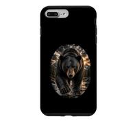 Custodia per iPhone 7 Plus/8 Plus Black Bear Mountain Wilderness Wilderness Amante degli orsi