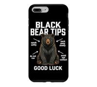 Custodia per iPhone 7 Plus/8 Plus Black Bear Tips Buona fortuna Escursionismo Fauna selvatica Umorismo Campeggio