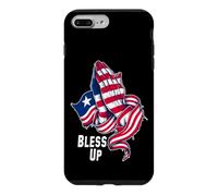 Custodia per iPhone 7 Plus/8 Plus Bless Up Bandiera Liberiana Avvolta Intorno Pregare Mani