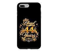 Custodia per iPhone 7 Plus/8 Plus Blessed by God for 44 Years Old Women 44th Birthday Queen