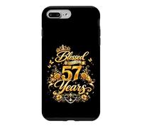 Custodia per iPhone 7 Plus/8 Plus Blessed by God for 57 Years Old Women 57th Birthday Queen