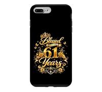 Custodia per iPhone 7 Plus/8 Plus Blessed by God for 61 Years Old Women 61st Birthday Queen