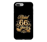 Custodia per iPhone 7 Plus/8 Plus Blessed by God for 66 Years Old Women 66th Birthday Queen