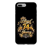 Custodia per iPhone 7 Plus/8 Plus Blessed by God for 74 Years Old Women 74th Birthday Queen